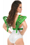 Daisy Corsets Green Holo Large Butterfly Wing Body Harness - Daisy Corsets - Flyclothing LLC