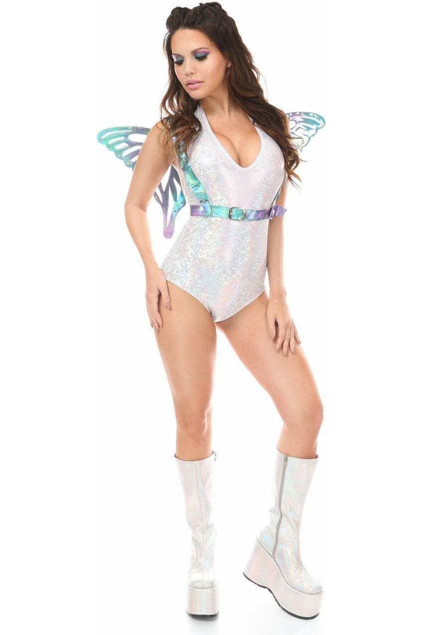 Daisy Corsets Blue/Purple Holo Large Butterfly Wing Body Harness - Daisy Corsets - Flyclothing LLC