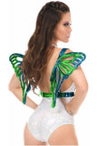Daisy Corsets Blue/Teal Holo Large Butterfly Wing Body Harness - Daisy Corsets - Flyclothing LLC