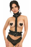 Daisy Corsets Kitten Collection Black/Black Lace Single Strap Body Harness - Daisy Corsets - Flyclothing LLC