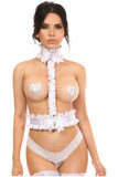 Daisy Corsets Kitten Collection White/White Lace Single Strap Body Harness - Daisy Corsets - Flyclothing LLC