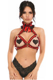 Daisy Corsets Kitten Collection Red/Black Lace Bra Top Body Harness - Daisy Corsets - Flyclothing LLC