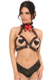 Daisy Corsets Kitten Collection Red Roses Satin Triangle Top Body Harness - Daisy Corsets - Flyclothing LLC