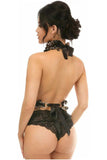 Daisy Corsets Kitten Collection Leopard Velvet Single Strap Body Harness - Daisy Corsets - Flyclothing LLC