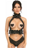 Daisy Corsets Kitten Collection Pinstripe Double Strap Body Harness - Daisy Corsets - Flyclothing LLC