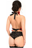 Daisy Corsets Kitten Collection Red Velvet & Faux Leather Double Strap Body Harness - Daisy Corsets - Flyclothing LLC