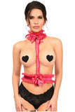 Daisy Corsets Kitten Collection Fuchsia/Fuchsia Lace Single Strap Body Harness - Daisy Corsets - Flyclothing LLC