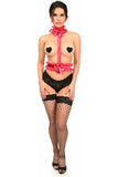 Daisy Corsets Kitten Collection Fuchsia/Fuchsia Lace Single Strap Body Harness - Daisy Corsets - Flyclothing LLC