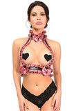Daisy Corsets Kitten Collection Dusty Rose Velvet Double Strap Body Harness - Daisy Corsets - Flyclothing LLC