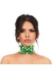 Daisy Corsets Kitten Collection Green Satin & Sequin Choker - Daisy Corsets - Flyclothing LLC