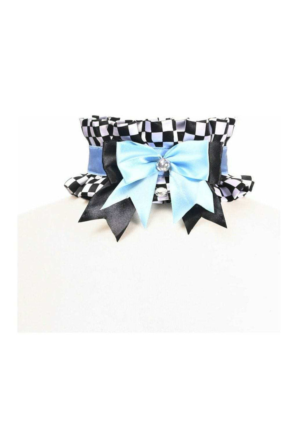 Daisy Corsets Kitten Collection Checker Print Choker - Daisy Corsets - Flyclothing LLC