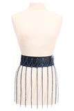 Daisy Corsets Black Faux Leather & Blue Metallic Chain Fringe Skirt - Daisy Corsets - Flyclothing LLC