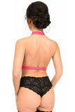 Daisy Corsets BOXED Hot Pink Stretchy Body Harness w/Gold Hardware - Daisy Corsets - Flyclothing LLC