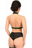Daisy Corsets BOXED Dark Emerald Green Stretchy Body Harness w/Gold Hardware - Daisy Corsets - Flyclothing LLC