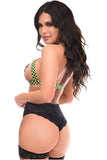 Daisy Corsets Green Checker Stretchy Body Harness w/Silver Hardware - Daisy Corsets - Flyclothing LLC