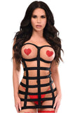Daisy Corsets BOXED Black Stretchy Cage Dress Body Harness w/Silver Hardware - Daisy Corsets - Flyclothing LLC