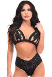Daisy Corsets BOXED Black Stretchy Body Harness w/Silver Hardware - Daisy Corsets - Flyclothing LLC
