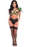 Daisy Corsets Green Holo Shoulder Fringe Body Harness - Daisy Corsets - Flyclothing LLC