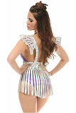 Daisy Corsets Silver Hologram Fringe Mini Skirt - Daisy Corsets - Flyclothing LLC