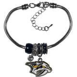 Nashville Predators Euro Bead Bracelet - Nashville Predators - Flyclothing LLC