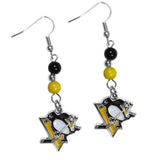 Pittsburgh Penguins Fan Bead Dangle Earrings - Pittsburgh Penguins - Flyclothing LLC
