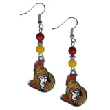 Ottawa Senators Fan Bead Dangle Earrings - Ottawa Senators - Flyclothing LLC