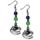 Vancouver Canucks Fan Bead Dangle Earrings - Vancouver Canucks - Flyclothing LLC