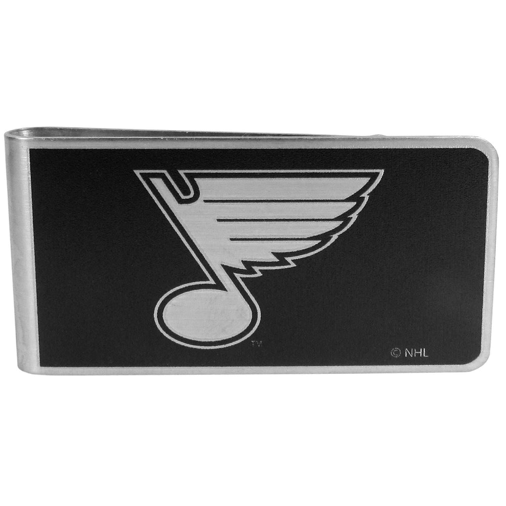 St. Louis Blues Black and Steel Money Clip - St. Louis Blues - Flyclothing LLC