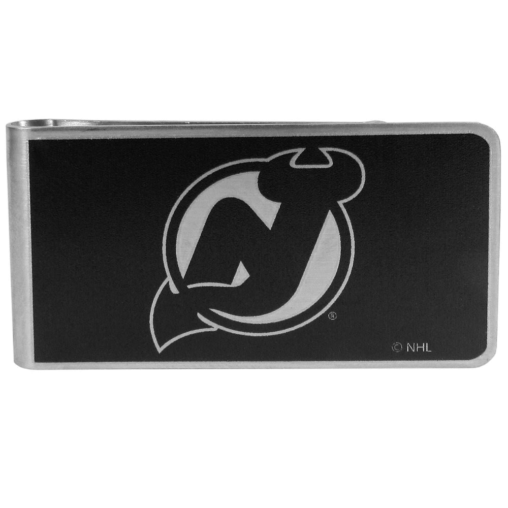 New Jersey Devils Black and Steel Money Clip - New Jersey Devils - Flyclothing LLC