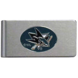 San Jose Sharks Brushed Metal Money Clip - San Jose Sharks - Flyclothing LLC