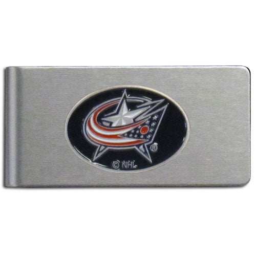 Columbus Blue Jackets Brushed Metal Money Clip - Columbus Blue Jackets - Flyclothing LLC