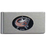 Columbus Blue Jackets Brushed Metal Money Clip - Columbus Blue Jackets - Flyclothing LLC