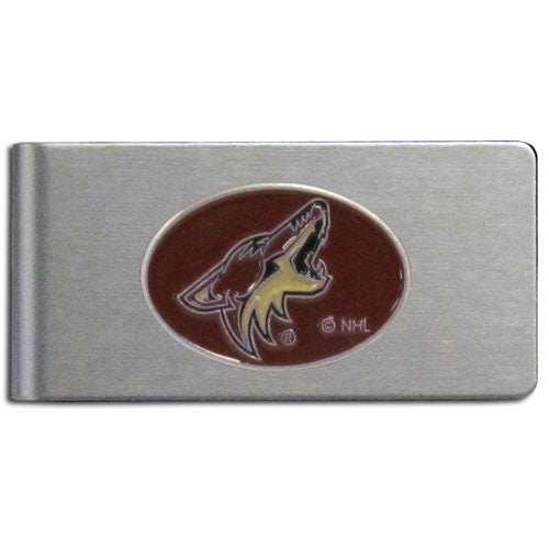 Arizona Coyotes Brushed Metal Money Clip - Arizona Coyotes - Flyclothing LLC