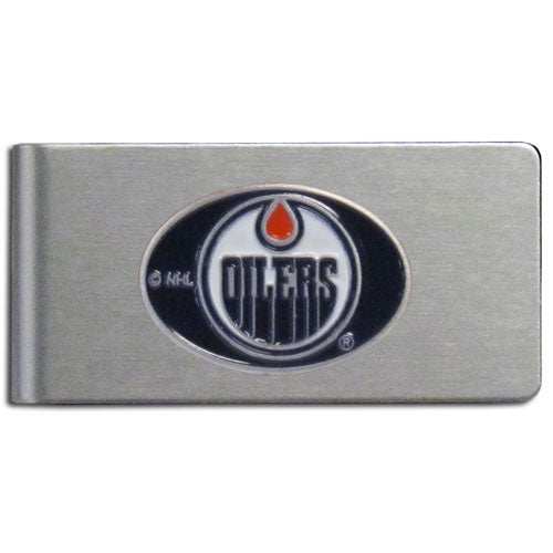 Edmonton Oilers Brushed Metal Money Clip - Edmonton Oilers - Flyclothing LLC