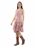 Honey creek Dusty pink 100% rayon Short tank dress - Scully Leather - Flyclothing LLC