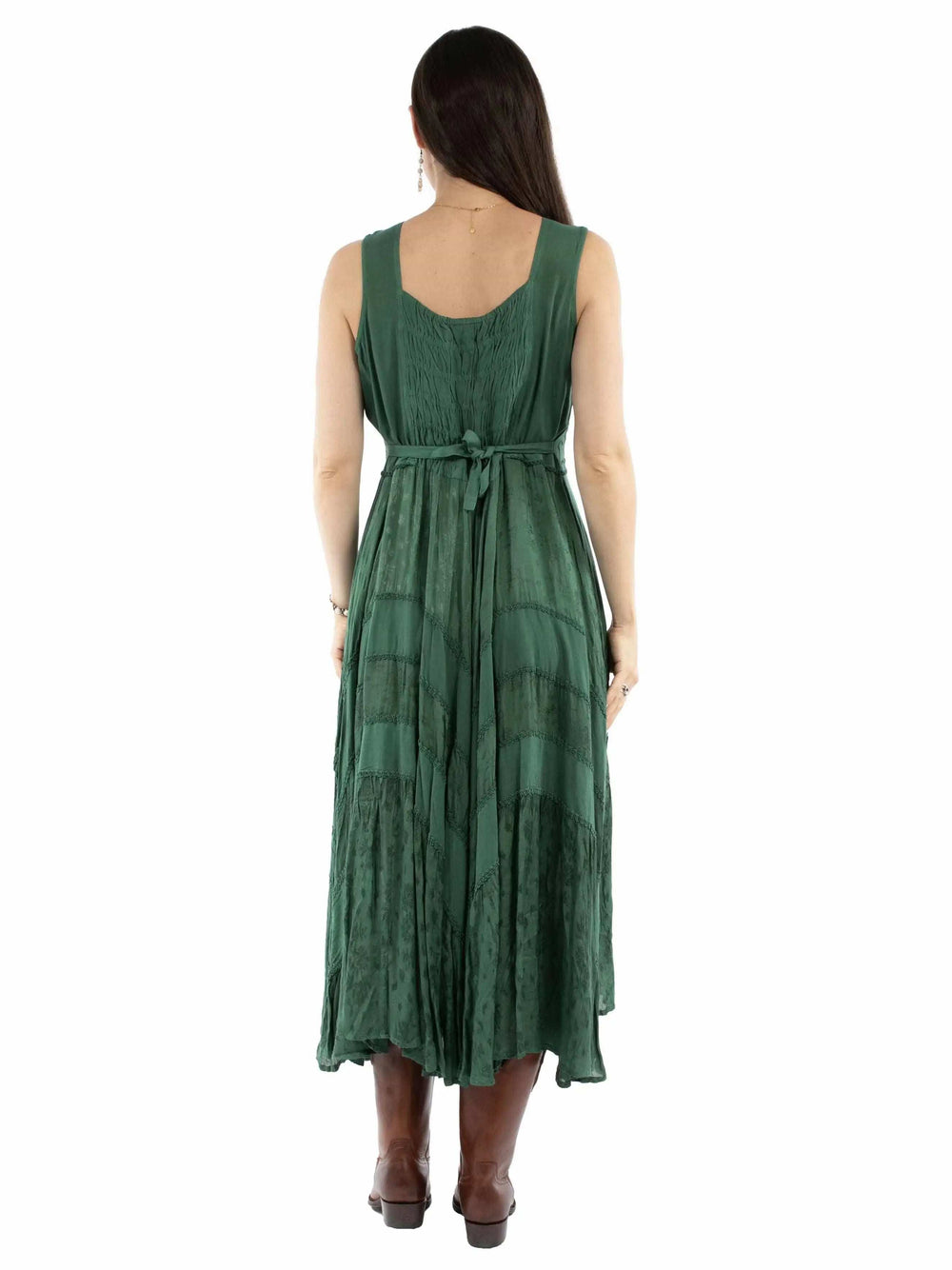 Honey Creek 100% rayon Emerald Lace front dress - Scully Leather - Flyclothing LLC
