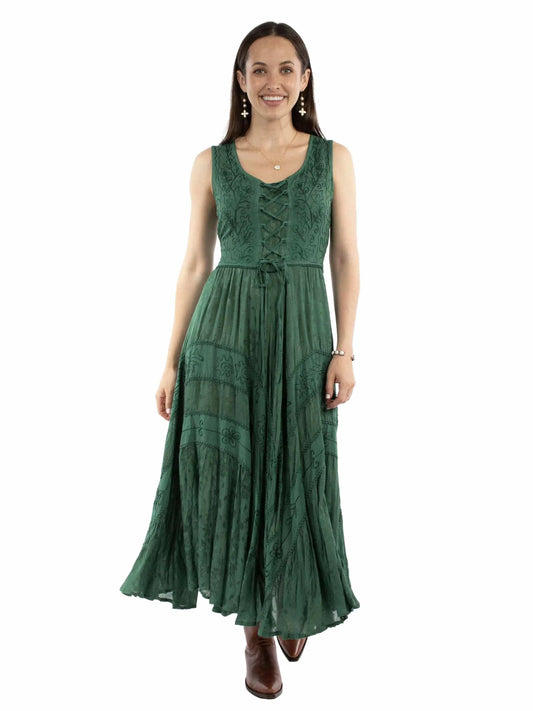 Honey Creek 100% rayon Emerald Lace front dress - Scully Leather - Flyclothing LLC