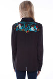 Honey creek black cactus emb. Blouse - Scully Leather - Flyclothing LLC