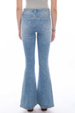 Honey creek blue bell bottom pants w/paisley print - Scully Leather - Flyclothing LLC