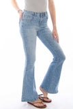 Honey creek blue bell bottom pants w/paisley print - Scully Leather - Flyclothing LLC