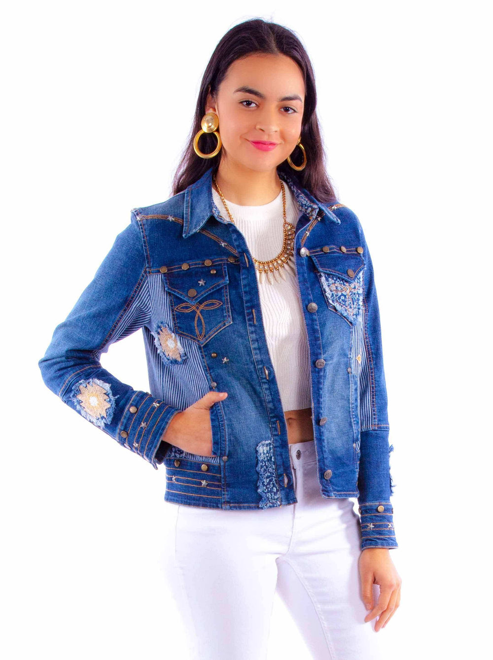 Scully Leather Honey Creek Ladies Jean Jacket - Scully Leather - Flyclothing LLC