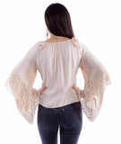 Scully Leather Honey Creek Crochet Bell Sleeve Top - Scully Leather - Flyclothing LLC