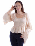 Scully Leather Honey Creek Crochet Bell Sleeve Top - Scully Leather - Flyclothing LLC