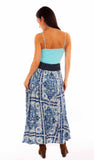 Honey creek blue wrap skirt w/denim waist band tie - Scully Leather - Flyclothing LLC