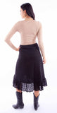 Scully Leather Black Lace Skirt W/Ruffle Bottom - Scully Leather - Flyclothing LLC