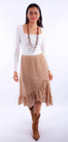 Honey creek taupe lace skirt w/ruffle bottom - Scully Leather - Flyclothing LLC