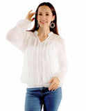 Honey creek white lace/knit top - Scully Leather - Flyclothing LLC