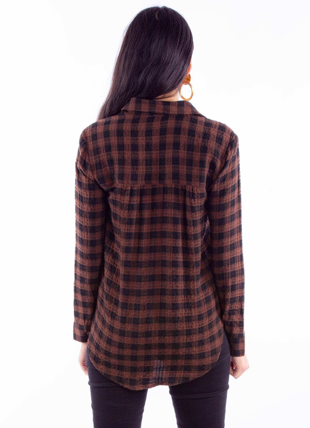 Scully Leather Honey Creek Ladies Plaid Button Up Top - Scully Leather - Flyclothing LLC