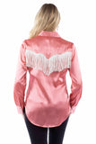 Scully Leather Honey Creek Solid Blouse With Piping/Fringe - Scully Leather - Flyclothing LLC