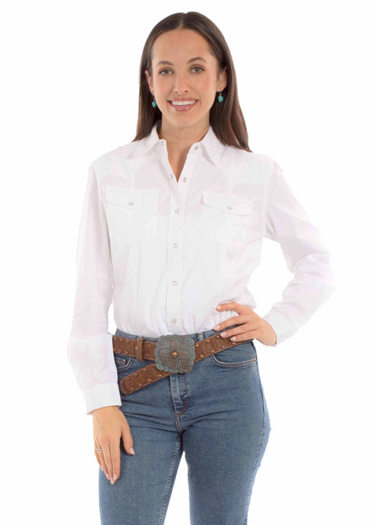 Honey creek white lady western top - Scully Leather - Flyclothing LLC